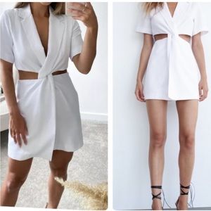 COPY - NWT Zara white Cut out Blazer Dresses